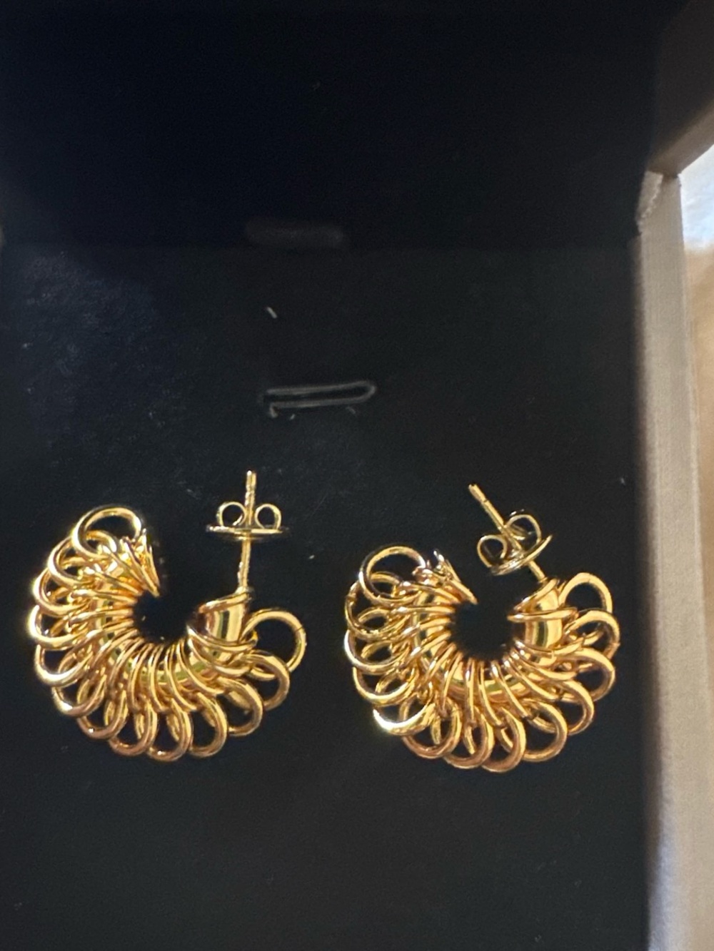Gold Spiral Hoop Earrings - Women Jewelry